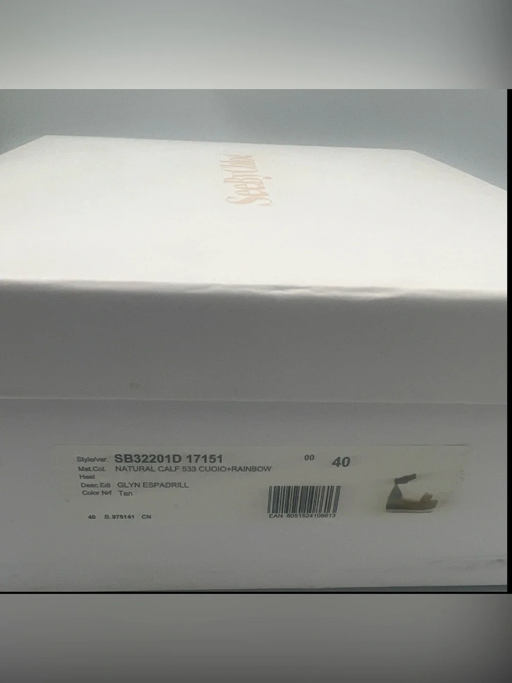 See by Chloé Glyn Tan Leather Espadrille Platform Wedge Sandal EU 40 NEWw/BOX